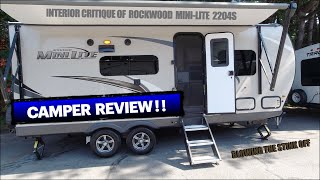 2021 Rockwood Mini Lite 2204S Twin Bed Travel Trailer Interior Review 4K [upl. by Llieno299]