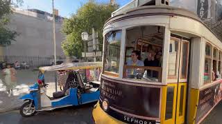 Passeio de bondinho em Lisboa Portugal Bonde número 28 [upl. by Nerag172]