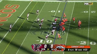 Bo Nixs 12yard TD pass to Nate Adkins opens scoring in FalconsBroncos [upl. by Negiam]