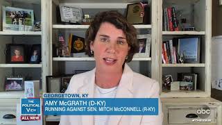 Amy McGrath Calls Mitch McConnells Coronavirus Response quotPatheticquot  The View [upl. by Ibbie]