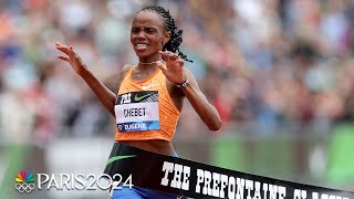 Kenyas Beatrice Chebet breaks WORLD RECORD in womens 10000m at Prefontaine Classic  NBC Sports [upl. by Christie901]