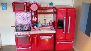 OpeningReview of Our Generation Kitchen Set for American Girl Dolls [upl. by Nanji]