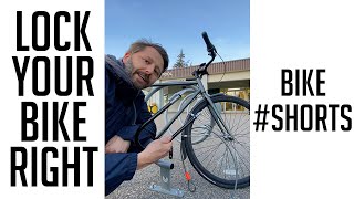 The proper way of locking your bike with a Ulock shorts [upl. by Luanne]