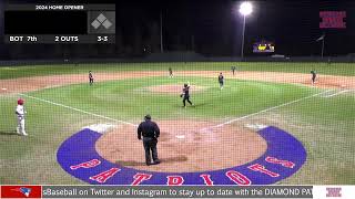 Heritage Academy vs Hartfield Academy  JVV Baseball HOME OPENER  2824 [upl. by Yeslrahc]