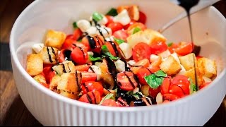 Caprese Panzanella Salad  Recipe [upl. by Darryl]