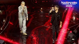 Sanremo 2024  Il Tre con Fabrizio Moro cantano un medley di Fabrizio Moro [upl. by Colp]