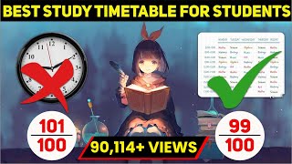 Best study timetable  Best timetable for students  Exam  Letstute [upl. by Hrutkay]