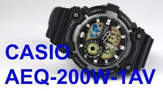 Casio AEQ200W1AV World Time Watch [upl. by Lanos831]