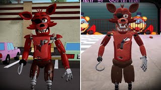 Archived Nights vs The Pizzeria Roleplay Foxy Comparison  Roblox [upl. by Elvyn]