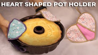 EASY Heartshaped Pot Holders FREE pattern included [upl. by Staci]