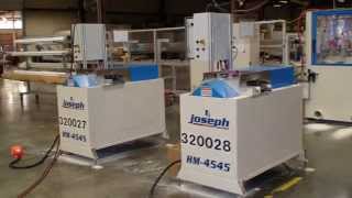 HM4545 Double miter HorizontalStroking Saw by Joseph Machine [upl. by Nivan]