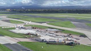 Manchester Airport Transformation Programme  Drone Footage of Groundworks [upl. by Icyak]