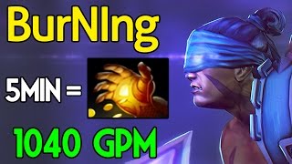 BurNIng Anti Mage Rush Midas 1040 GPM  Kiev Major 2017 [upl. by Aneet445]