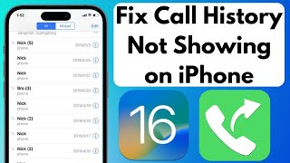 How To Fix Call History Not Showing on iPhone  Call History Missing Issue Solved [upl. by Ateekan]