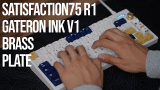 Cannon Keys Satisfaction75 R1 with Gateron Ink Black Linear Switch on Brass Typing Sounds [upl. by Nivrae]