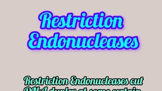 Restriction Endonucleases shortsfeed trendingvideo shorts [upl. by Aracahs390]