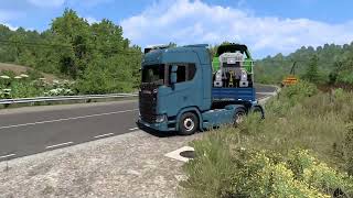 Eurotruck Simulator 2  SCANIA TRUCK moving Locomotive Vossloh G6 part 2 [upl. by Clancy]