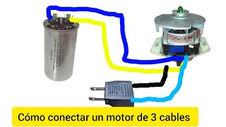 cómo conectar motor de lavadora de tres cables muy facil [upl. by Koloski]