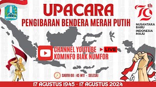 LIVE  PENGIBARAN BENDERA MERAH PUTIH 17 AGUSTUS 2024 KAB BIAK NUMFOR [upl. by Oleta]