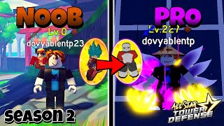 ASTD Noob to Pro Day 4 Insane Luck  All Star Tower Defense Roblox Season 2 [upl. by Ellatnahc]