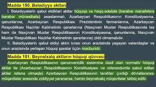 Dövlət Qulluğu QANUNVERİCİLİK Dərs11 Konstitusiya 147  158 [upl. by Thane]