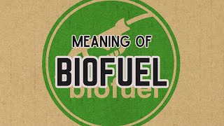 What is the meaning of Biofuel [upl. by Nagirrek865]