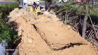 AMAZING Road Building Crossing The Pond Water Bulldozer Shantui DH17C2 Pushing Soil Stone [upl. by Silvan]