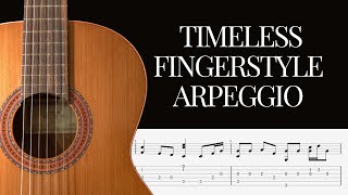 Timeless Fingerstyle Arpeggio  Classic 4Chord Progression C G Am F [upl. by Nelehyram187]