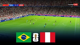 BRAZIL vs PERU  FIFA World Cup 2026™ Qualifiers  Full Match Penalties  Realistic PES Gameplay [upl. by Ahseia]