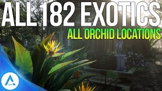 All 182 Exotic Item locations All Orchids Eggs amp Birds  Red Dead Redemption 2 [upl. by Josie594]