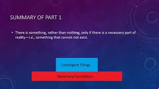 Cosmological Arguments  The Contingency Argument Stage 1 36 [upl. by Elinet]