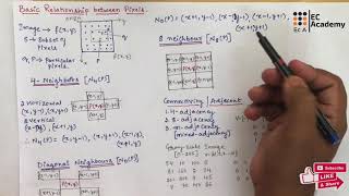 DIP9 Basic relation between pixels in Digital Image processing  EC Academy [upl. by Ynnaej]