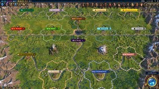 Civ 6 AI Only Timelapse Valley of Comebacks [upl. by Copeland523]