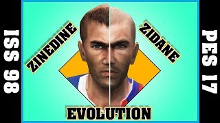 ZINEDINE ZIDANE evolution ISS Pro 98  PES 17 [upl. by Eilrebmik]