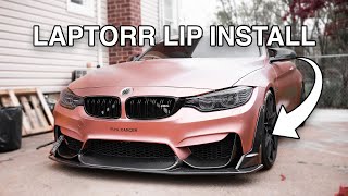 INSANE Carbon Fiber LAPTORR Front Lip for my BMW F82 M4 [upl. by Entirb]