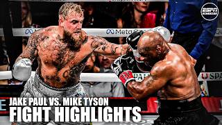 Jake Paul vs Mike Tyson FIGHT HIGHLIGHTS 🥊  ESPN Ringside [upl. by Sedrul807]