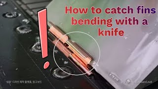 Skiving Knife handling How to catch a fin bend with a knife [upl. by Fabron]