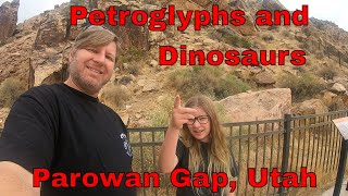 Anasazi Petroglyphs Dinosaurs and a Geology Lesson with Dad in Parowan Gap Utah [upl. by Morehouse]