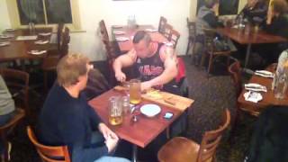 Harndorf Inn 1 Meter Hotdog 1 Litre Stein Challenge Record [upl. by Aneloj]