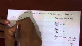 Derivacion funciones algebraicas  Ejercicio 1 pag32 [upl. by Treat393]