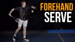 Badminton Forehand Serve Tutorial [upl. by Minsk]