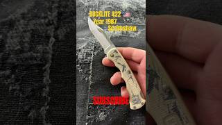 BUCKLITE scrimshaw 422 year 1987 🇺🇸 comment and SUBSCRIBE for more knife 🔪 content aerosmith [upl. by Patty]