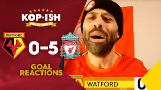 Kopish Klips  Watford 0  5 Liverpool Goal Reactions [upl. by Hacim]