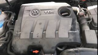 VW golf VI 16 tdi 77 kw injectorul cu nr 1 blocat pe inchis motor [upl. by Lynden39]