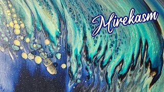 Mirekasm 💫 Dramatic Acrylic Wandering Straight Pour Feat Matisse Southern Ocean Blue Incredible [upl. by Thorpe589]