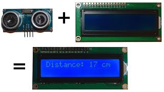 Arduino ultrasonic sensor and LCD how to measure the distance and show it on a LCD [upl. by Barr]