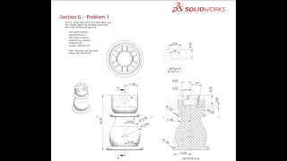 Solidworks CSWA Exam Practice  PART MODELLING  Section G  1 [upl. by Gardol]