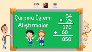 3 Sınıf  2 Basamaklı Çarpma İşlemi [upl. by Eniamirt]