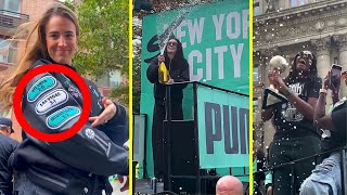 Sabrina Ionescu CELEBRATION at new york Liberty parade🥳 [upl. by Zanas365]