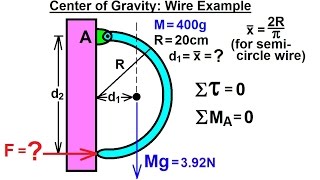 Mechanical Engineering Centroids amp Center of Gravity 21 of 25 Reactionary Force F [upl. by Llyrat]